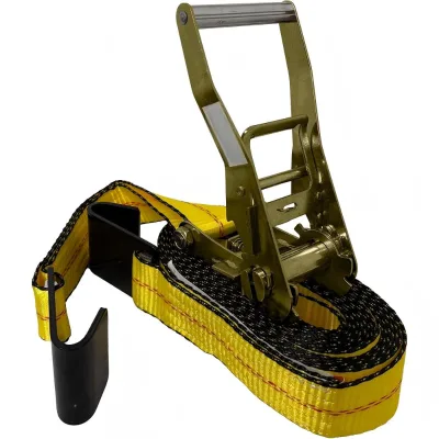 2 Inch 30 Ft Ratchet Tie Down Strap with Flat Hook Heavy Duty Cargo Lashing Belt for Truck Trailer Logistics Transport