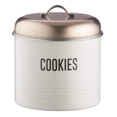 Cream Color Cookie Tin