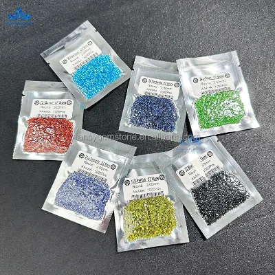 Wuzhou Cubic Zirconia 1.0mm-3.0mm 5A Quality Round Machine Cut Sapphire Blue Cubic Zirconia Loose Gemstones Synthetic CZ Stones