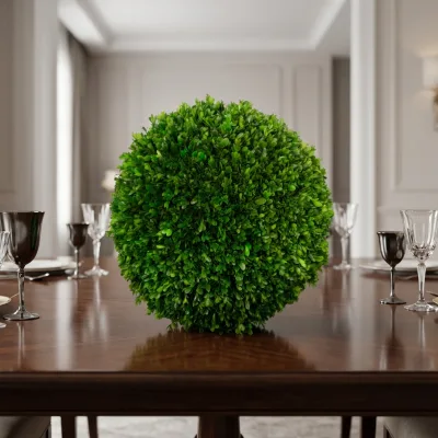 20 Inch Preserved Boxwood Ball Table Topiary for Home Decoration