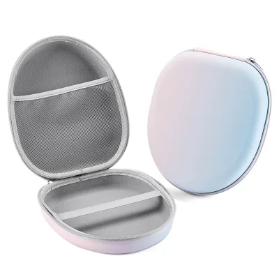Customizable EVA Headphone Case Storage Bag with Zipper Portable Gradient Earphone Data Cable Storage Organizer Pouch