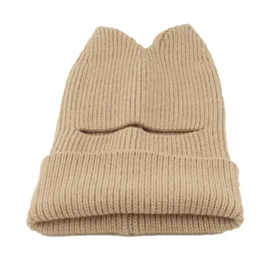 HY2 New Children's Bib Knitting Hat Baby Mask Protection Wool Hat