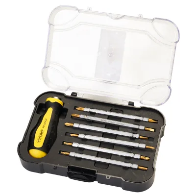 Professional 6-in-1 Screwdriver Set Hardened Cr-V Steel Anti-slip Handle Magnetic Tip for Precision Mobile Repair Kit