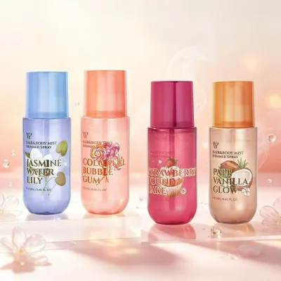 Wholesale 250ml Hair & Body Shimmer Mist Floral Fruity Long Lasting Glow EAU Spray Female Designer Inspired Bulk Supply