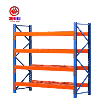 Heavy-Duty Selective Pallet Rack Durable Corrosion Protection Adjustable Steel Storage Teardrop Tray Rack Metal Warehouse