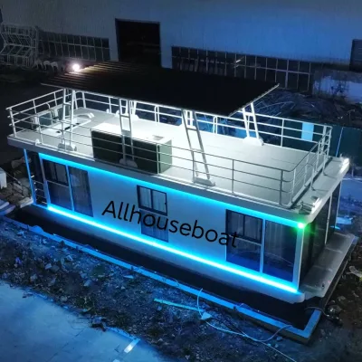 Other Marine Supplies Houseboat Luxury Floating Bar Pontoon Boat Barge