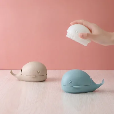 Cute Whale Laundry & Shoe Brush, Multifunctional Household Scrub Brush, Soft Non-shedding Bristles Gentle for Clothes & Sneakers