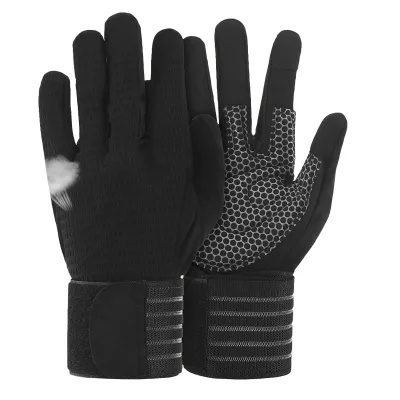 Custom Logo Gym Breathable Anti Slip Fitness Glove Shielding Hand Support Weightlifting Workout Cycling Glove