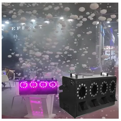 New Arrival Stage Equipment Machine 4 Heads LED Bubble Fog Machine Use in Bubble Show