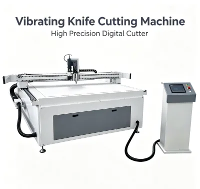 Automatic Feeding Oscillating Knife Cutter Vacuum Table for Car Floor Mat Sofa Leather Fabric EVA Foam Rubber Gasket