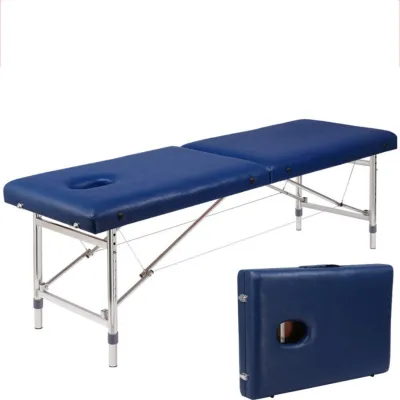 Pretty Portable Folding Stainless Steel Chinese Hospital Spa Therapy Massage Table Lightweight Beauty Bed