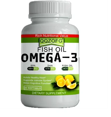 Stock High Content Omega-3 Cod Liver Oil EPA and DHA Deep Sea Fish Oil Supports Fish Oil Soft Capsules Immune System Natural BOX