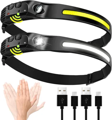 Super Bright Rechargeable Running Night Walking Hiking Fish Light Fishing COB Cycling Camping Outdoor Headlamp