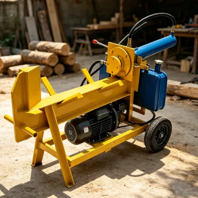 Gasoline Half-beam Log Splitter Wood Cutter Machine Wood Splitter Wood Chipper for Large Ochards Garden.