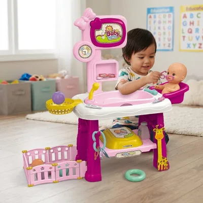 Baby Cognitive Exploration Toy Nursery Care Set 65PCS Situational Role Playing Inspires Baby Observation and Creativity