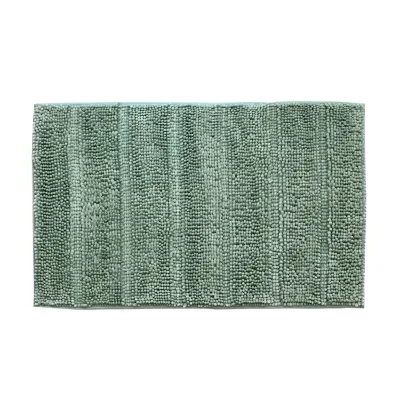 Shiny Noodle Jacquard Chenille Bath Mat Bathroom Water Absorbent Floor Mat Hot Melt Backing Anti-Slip Door Mat for Home Bathroom