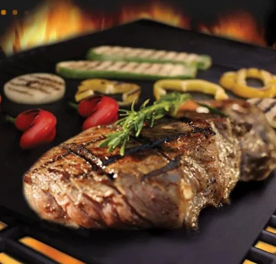 China Supplier Lower Price Non Stick Grill Mats Grill Bbq Cooking Mat Ptfe Coating Fiberglass Barbecue Grill Mat