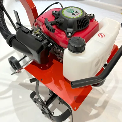 Mini Multi-Function 2-4 Stroke 52cc Petrol Power Garden Tiller Low Price Metal Agricultural Bed Ridger Battery Source Cultivator