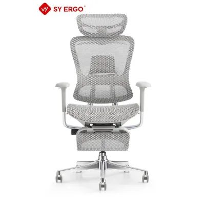 Modern Swivel Revolving Manager Executive High Back Full Mesh Ergonomic Office Chair with Adjustable Headrest