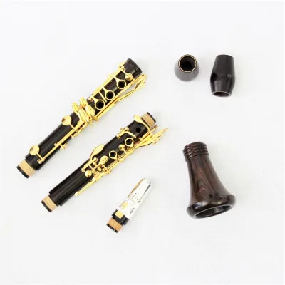 High End Golden Keys Clarinet with High End Clarinet case with Clarinet Accessories