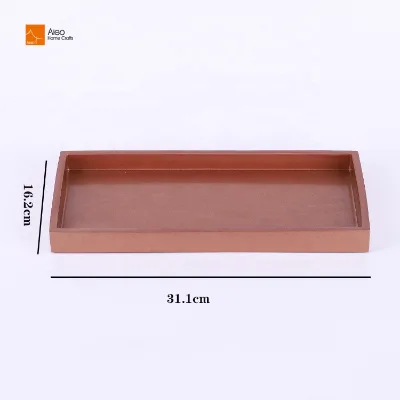 High End Luxury Hotel Bathroom Accessories Polyresin Serving Tray Amenity Bathroom Tray Handmade Trays for Wedding Party/Bar