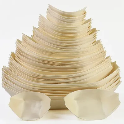 Disposable Poplar Fruit Food Party Suppliers Sushi Serving Boat for Food Container