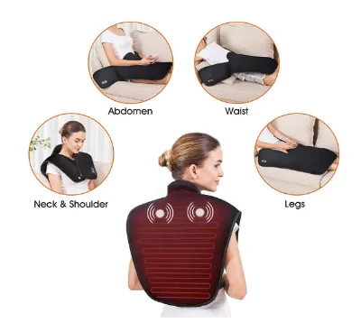 Comfier Wholesale Fast Heating Pain Stress Relief Neck Back Shoulder Pad Massage Electric Heating Wrap