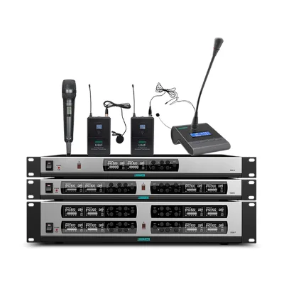 Cordless PLL UHF True Diversity 200 Channels Microphone System for Speech/Office/Conference/Stage Performance