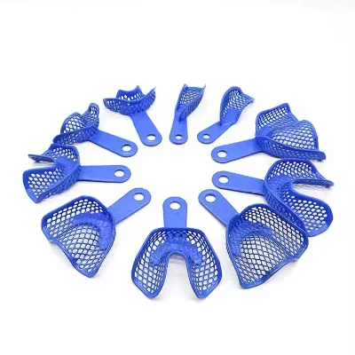 Ergonomic Autoclavable Dental Alginate Impression Trays Plastic Steel Oral Care Therapy Equipment Accessory