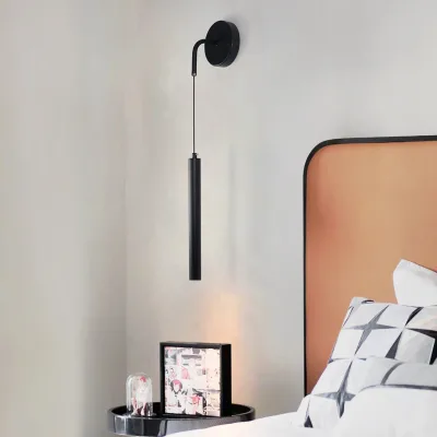Simple Wall Mounted Sconce Hanging Light for Hotel Bedside Length Adjustable Led Metal Wall Lamp