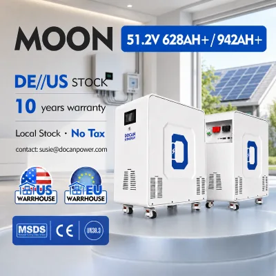 Energy Storage System MOON 51.2V 32kWh 48kWh LiFePO4 Battery Plug & Play Prebuilt WiFi Europe Stock With Fire Extinguisher SIB