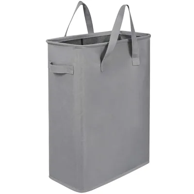 Slim Laundry Hamper with Handles Thin Laundry Bin Collapsible Dirty Clothes Basket Laundry Bag Foldable Dirty Hamper