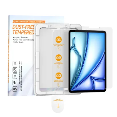 Tempered Glass Screen Protector for iPad Air M4 2026 11/13", Anti-Scratch Clear Film w/ Magic Alignment Box Install Kit