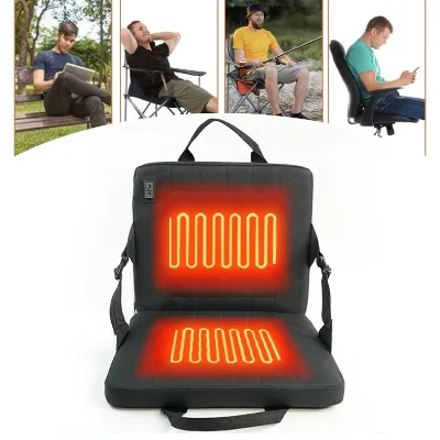 Camping Fishing Car Seat Cushion Heating USB Foldable Portable Charging Heated Electric Seat Cushion