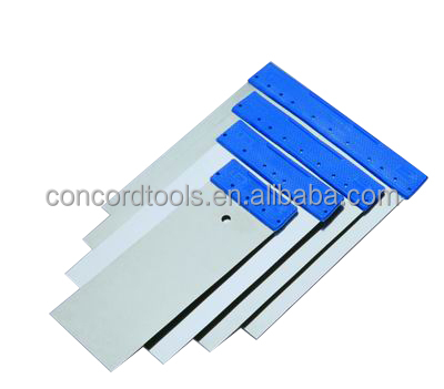 4pcs/set Japanese Putty Knife, Blue Plastic Parts, Stainless Steel Blade Scraper Set