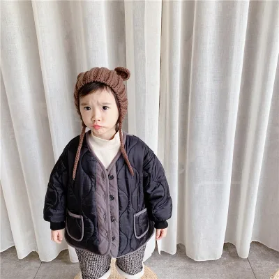 Children's Warm and Fashionable Winter Cotton Tops, 1-8-year-old Children's European Thickened Cotton Tops
