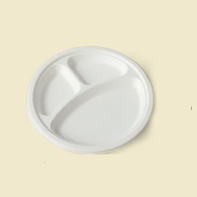 Elegant Disposable Biodegradable Paper Plates Fancy Compartment Design for Pizza and Bread Disposable Dinnerware