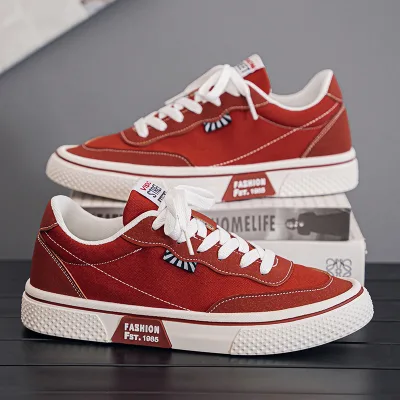 Factory Wholesale Men's Casual Athletic Walking Style Shoes Breathable Waterproof Rubber Sole Anti-Slip Mesh PU Canvas Shoes