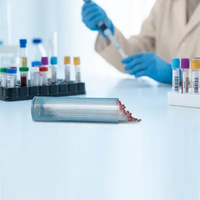 Peripheral Micro 100 Pcs/can 75mm Length Red Blue Eco Friendly Glass Material Heparin Capillary Blood Collection
