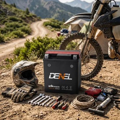 DENEL YTX7L-BS 12V 7AH New Maintenance-Free Lead-Acid Battery High Power Modified Bike Epoxy Wrapped Bar 1 Year Warranty