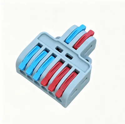 PCT-62 2 in 6 Out Lever Wire Connector 32A 600V 0.2-2.5mm² AWG 24-12 Quick Wiring Connector for LED & Household