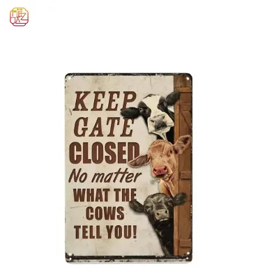 Custom Aluminum Nameplate Animal Crossing Warning Sign Vintage Bar Man Cave Wall Decor 8X12 Inch UV Printing