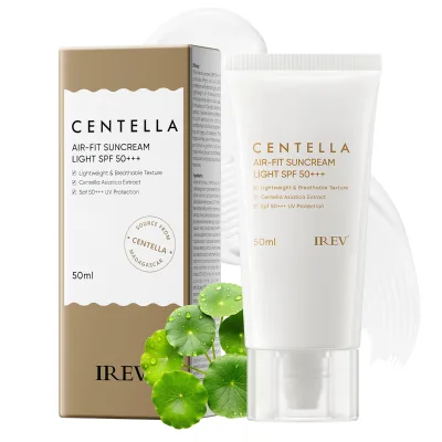 Private Label OEM Centella Asiatica Mineral Hydrating Air-Fit Suncream SPF50 PA+++ Light UV Protection Relaxed Not Stuffy Acne