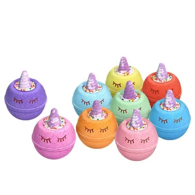 unicorn Bath Bombs Plant-scented Cleansing Moisturizing Bath Salt Balls 160g Household Essential Oil