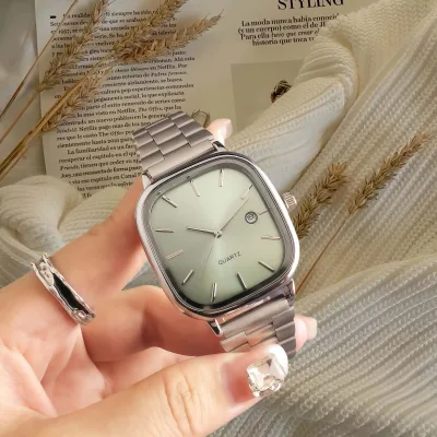 fashion original japan quality watch stylish waterproof quartz watches manufacturer stainless steel silver square quartz watches