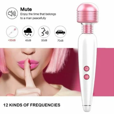 Rechargeable 12 Modes Av Vibrator Clit G-Spot Dildo Massager Orgasm Women Sex Toys