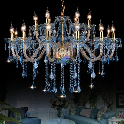 European Gold Acrylic Chandelier Lamp Wedding Event Party Ceiling Decoration Bedroom Restaurant Modern Lighting HKNSJ Brand