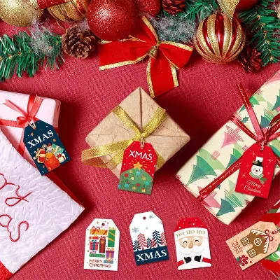 Custom Festive Hanging Tags Christmas Gift Tags for Holiday Gifts Packaging & Decorations