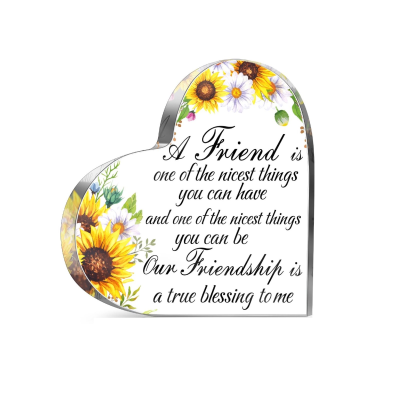 Friendship Gifts Best Friend Birthday Gifts Acrylic Heart Gifts Decorative Signs Plaques