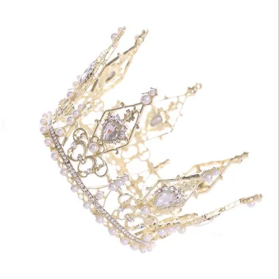 Retro Style Crown Silver Bridal Tiara Wreath Wedding Bridal Bridesmaid Crystal Tiaras HA-451